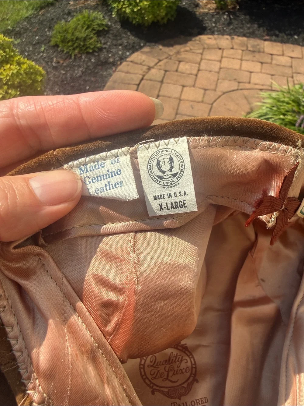 Vintage LL Bean Suede Newsboy Hat Genuine Leather Cap XL
